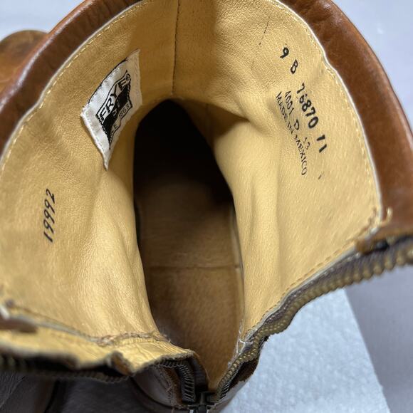 Frye Womens Boots Size 9B  Brown Phillip Harness 76870 Short Leather Horse Biker - Picture 10 of 15